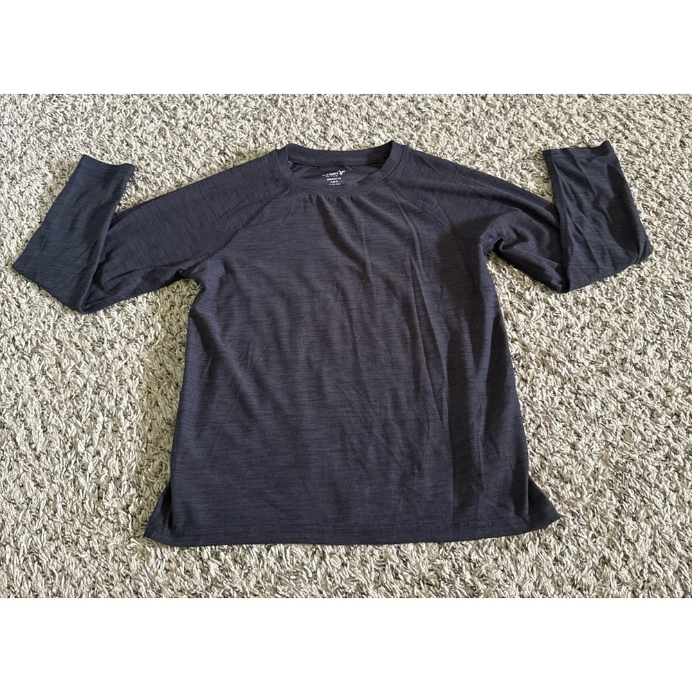 Old Navy Active Boys Gray Breathe On Long Sleeve Tee Size 6-7